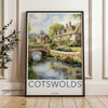 Cotswolds Wall Art Print, English Countryside Decor, Scenic Village Poster, Nature and Architecture Artwork, UK Travel Souvenir