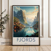 Stunning Norway Fjords Wall Art, Vibrant Scandinavian Nature Print, Mountain Landscape Decor, Scenic Seaside Poster, Nordic Home Decor