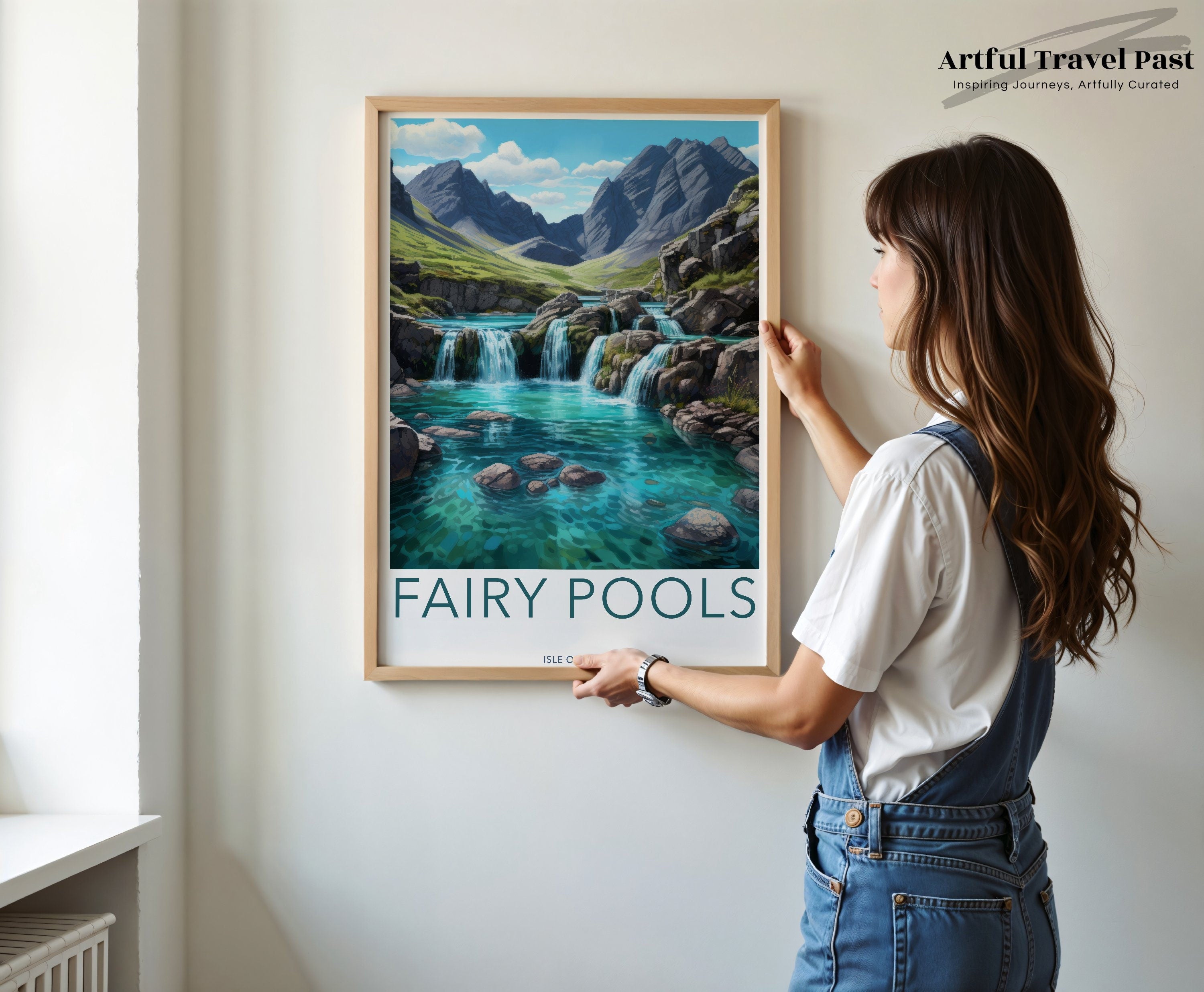 Fairy Pools Wall Art, Isle of Skye Print, Scottish Landscape Decor, Nature Waterfall Poster, Scenic Highlands Artwork