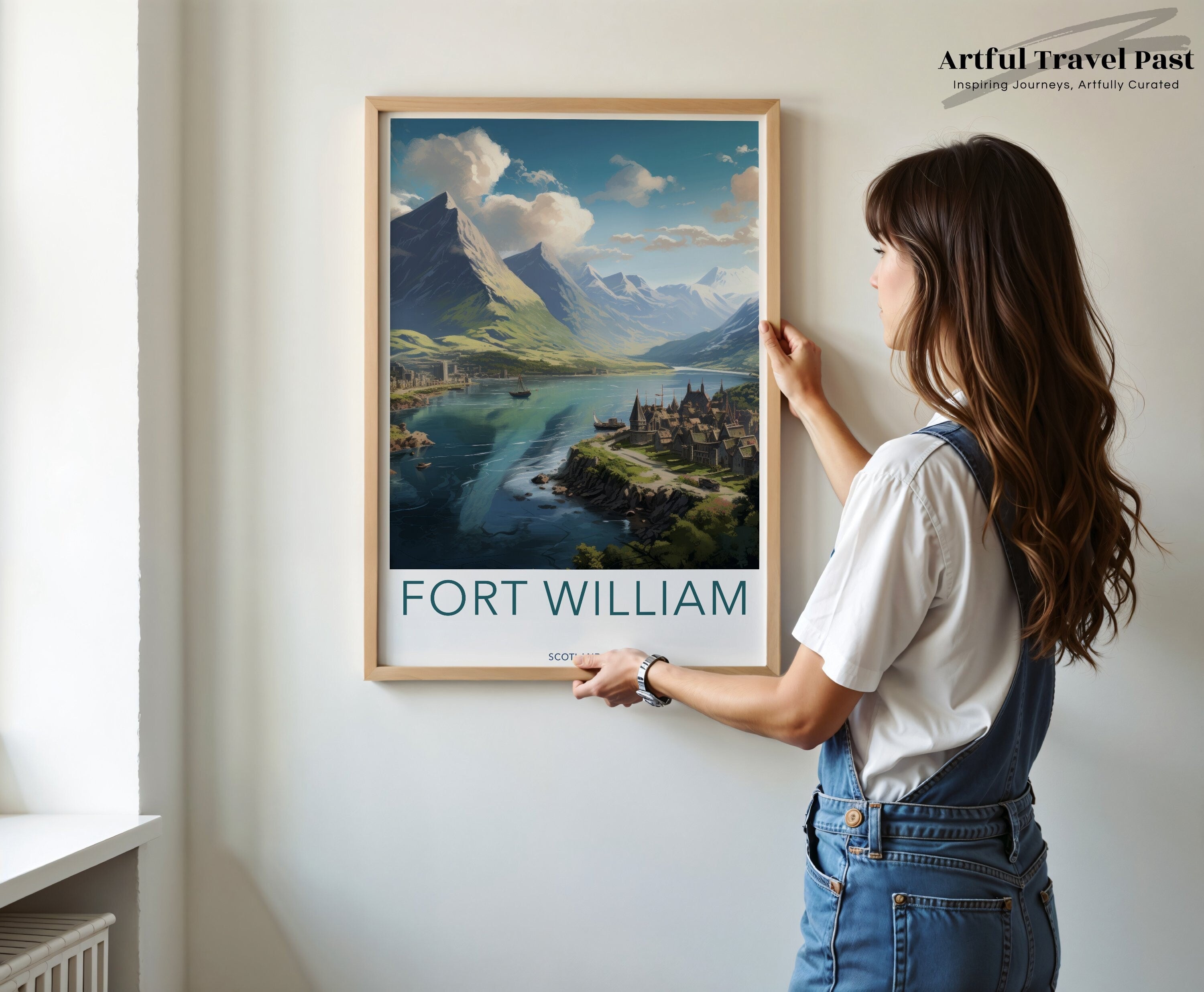 Fort William Scotland Scenic Landscape Wall Art, Highlands Village Artwork, Scottish Highlands Print, Mountain View Decor