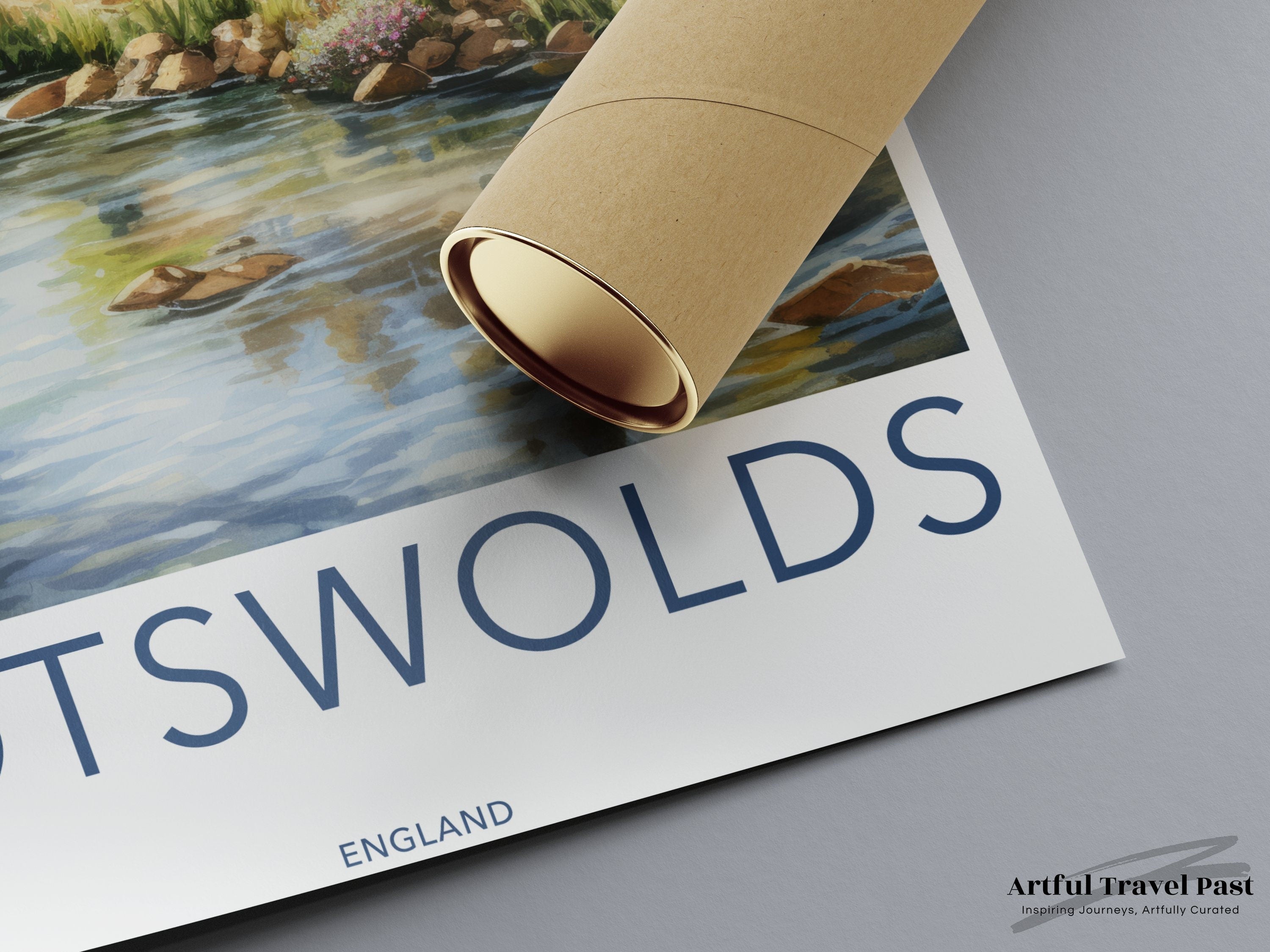 Cotswolds Wall Art Print, English Countryside Decor, Scenic Village Poster, Nature and Architecture Artwork, UK Travel Souvenir