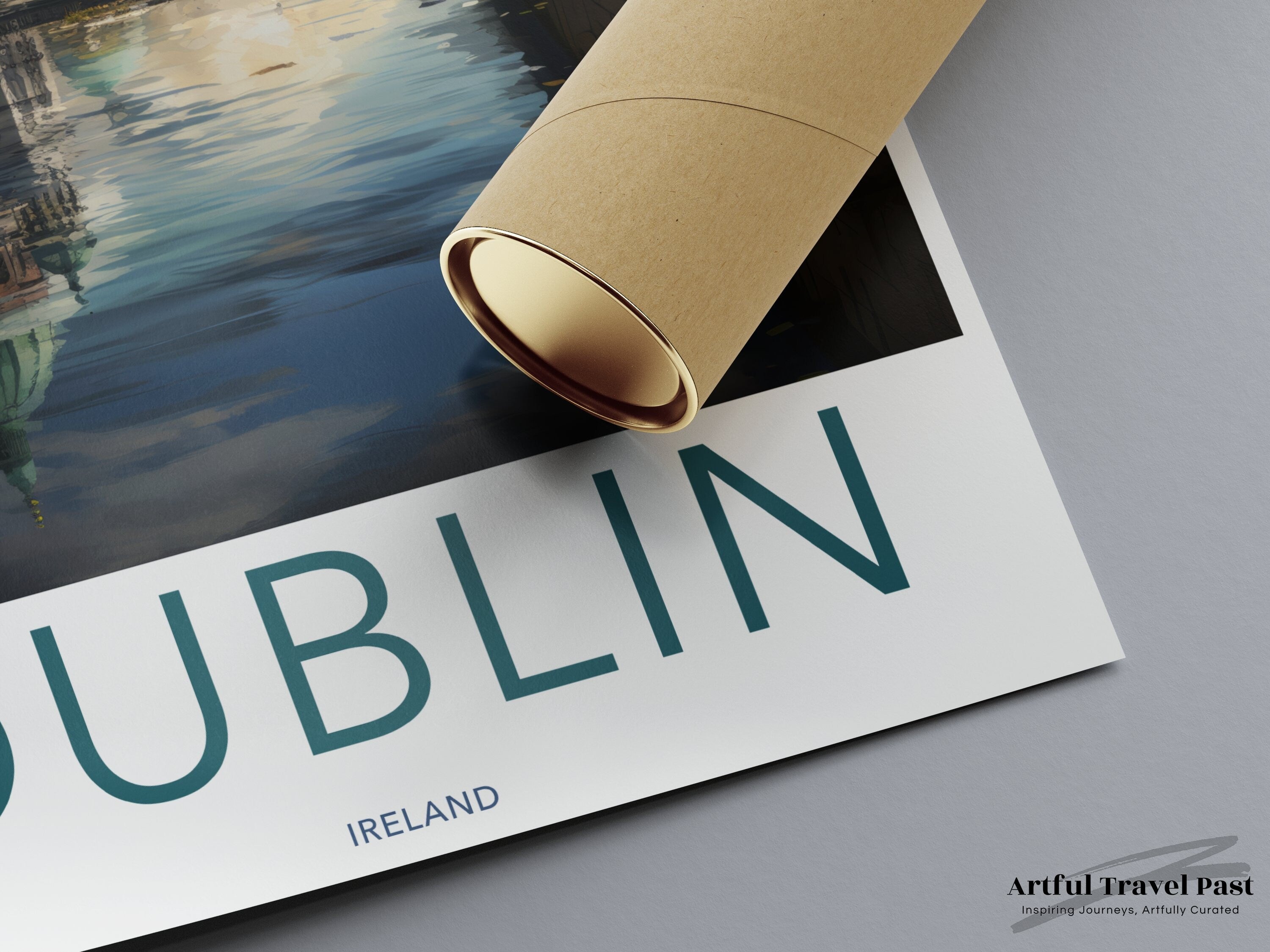 Dublin Wall Art Print, Vintage Dublin Poster, Ireland Cityscape, Historic Dublin Landmark, Home Decor, Travel Inspired Art