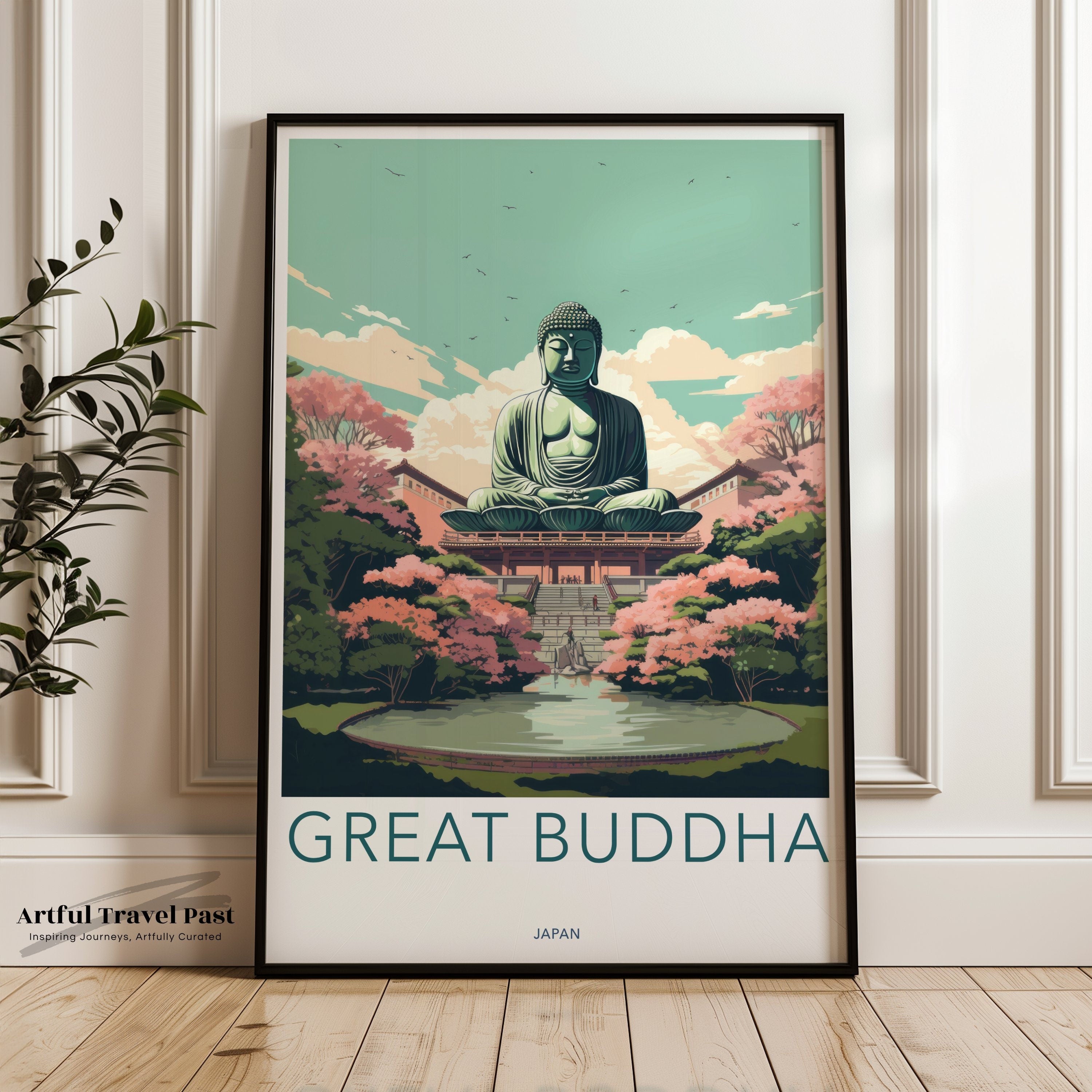 Great Buddha Wall Art, Japanese Cultural Print, Japanese Historic Landmark Decor, Iconic Statue Artwork, Scenic Japan Art Print