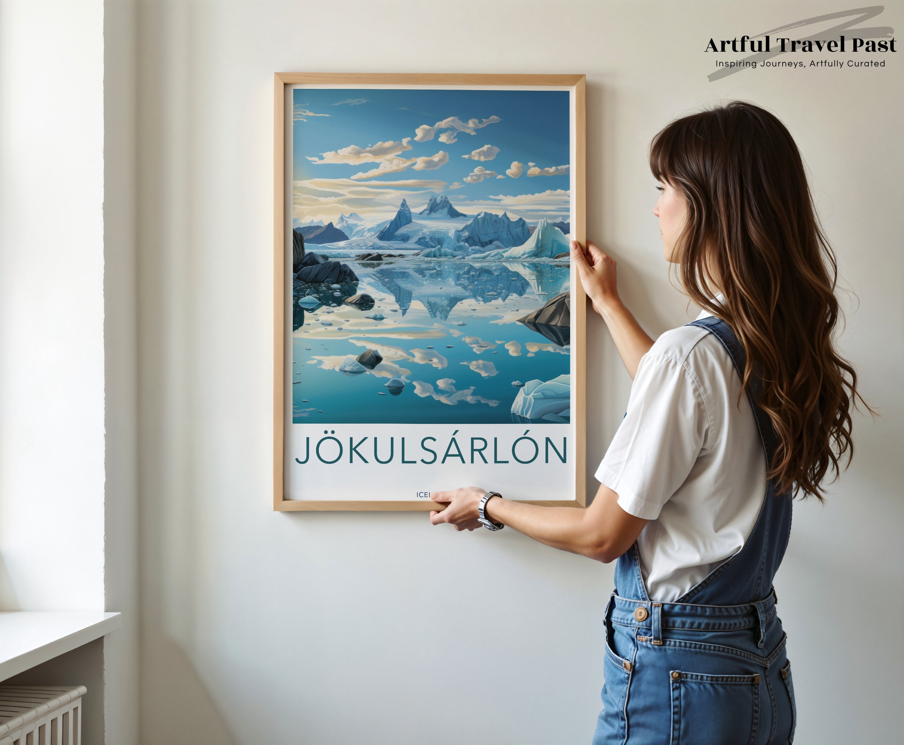 Jökulsárlón Wall Art, Iceland Lake Print, Glacial Lagoon Decor, Scandinavian Landscape Poster, Nature Photography, Glacier Reflection