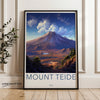 Mount Teide Wall Art, Spain Travel Poster, Teide National Park Print, Canary Islands Decor, Volcanic Landscape, Minimalist Artwork