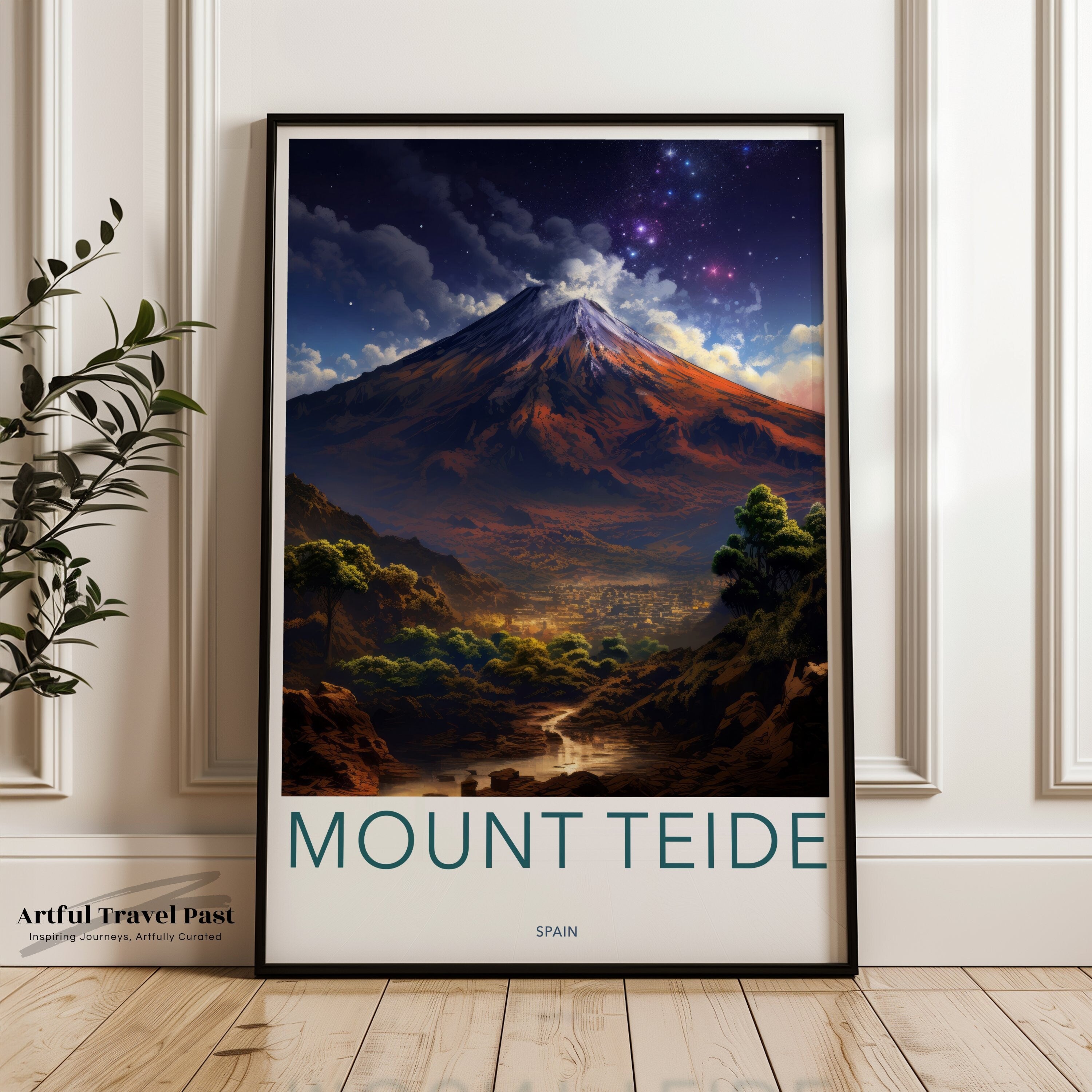 Mount Teide Wall Art, Spain Landscape Print, Scenic Mountain Poster, Stunning Nature Artwork, Beautiful Home Decor, Gift Idea