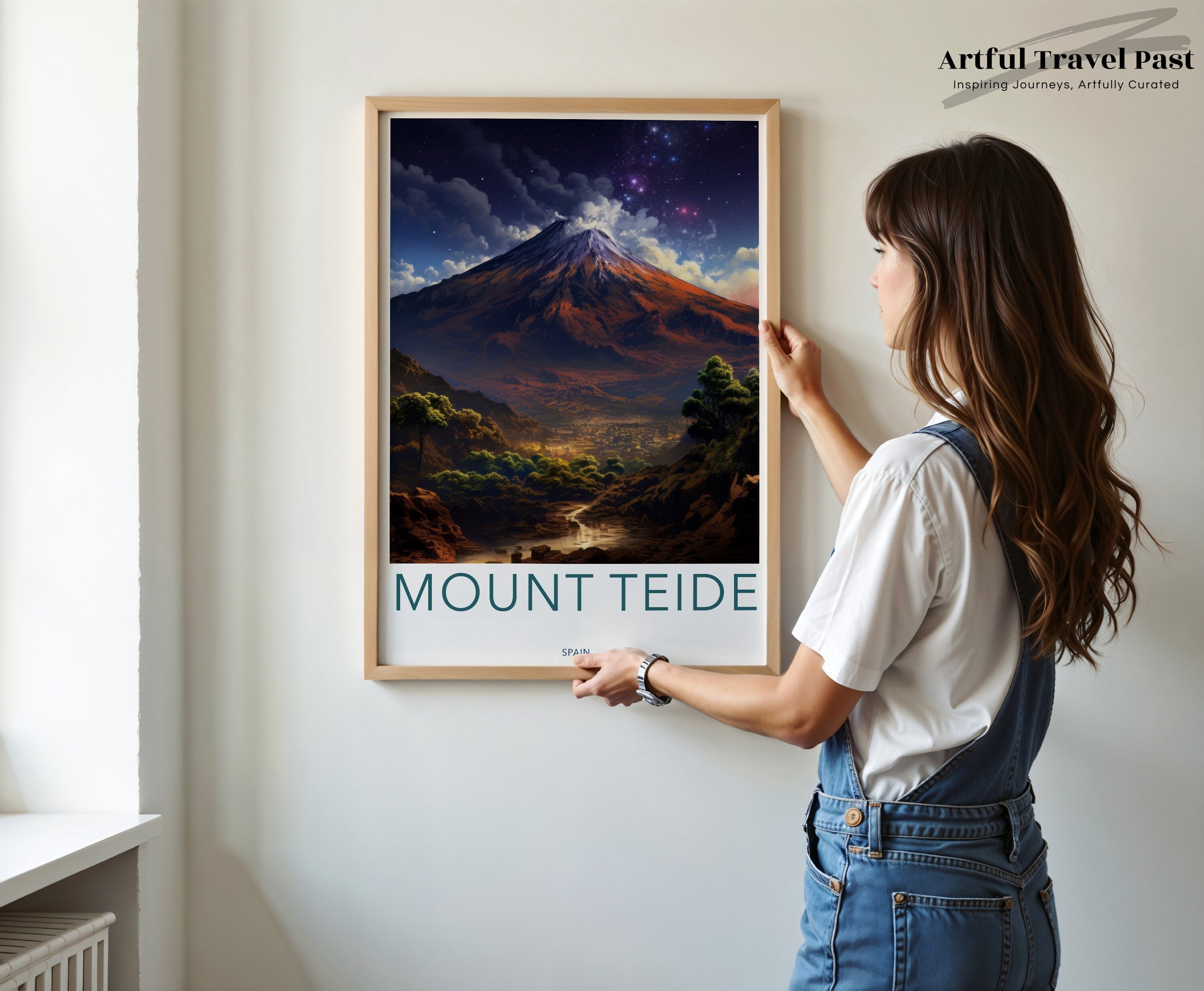 Mount Teide Wall Art, Spain Landscape Print, Scenic Mountain Poster, Stunning Nature Artwork, Beautiful Home Decor, Gift Idea