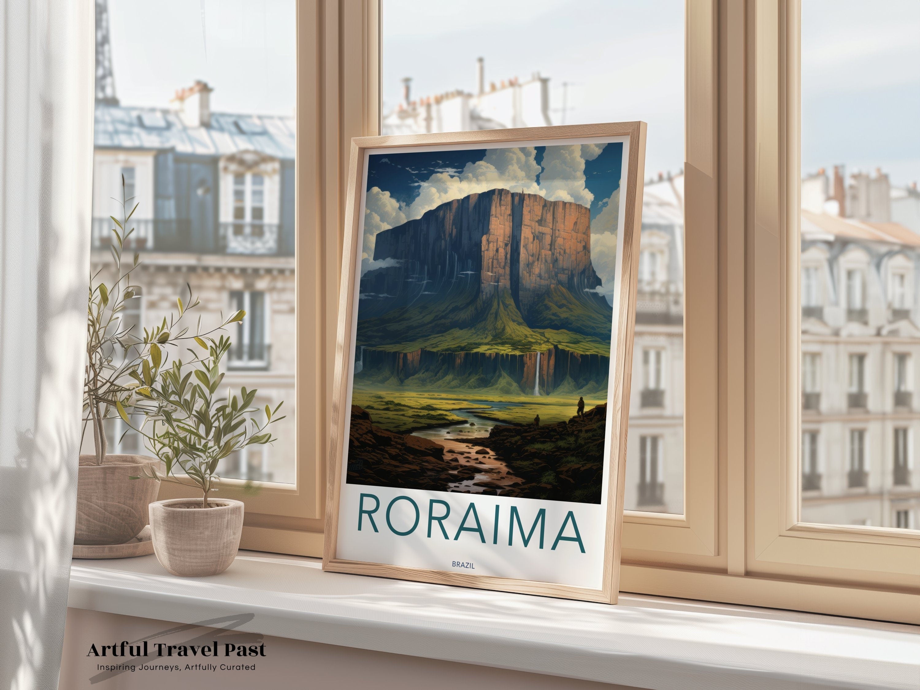 Roraima Brazil Wall Art Print, Scenic Nature Landscape Poster, South American Mountain Decor, Beautiful Travel Artwork, Home Decor