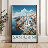 Santorini Wall Art, Greece Travel Poster, Greek Island Print, Mediterranean Decor, Coastal Artwork, Travel Photography, Modern Home Decor