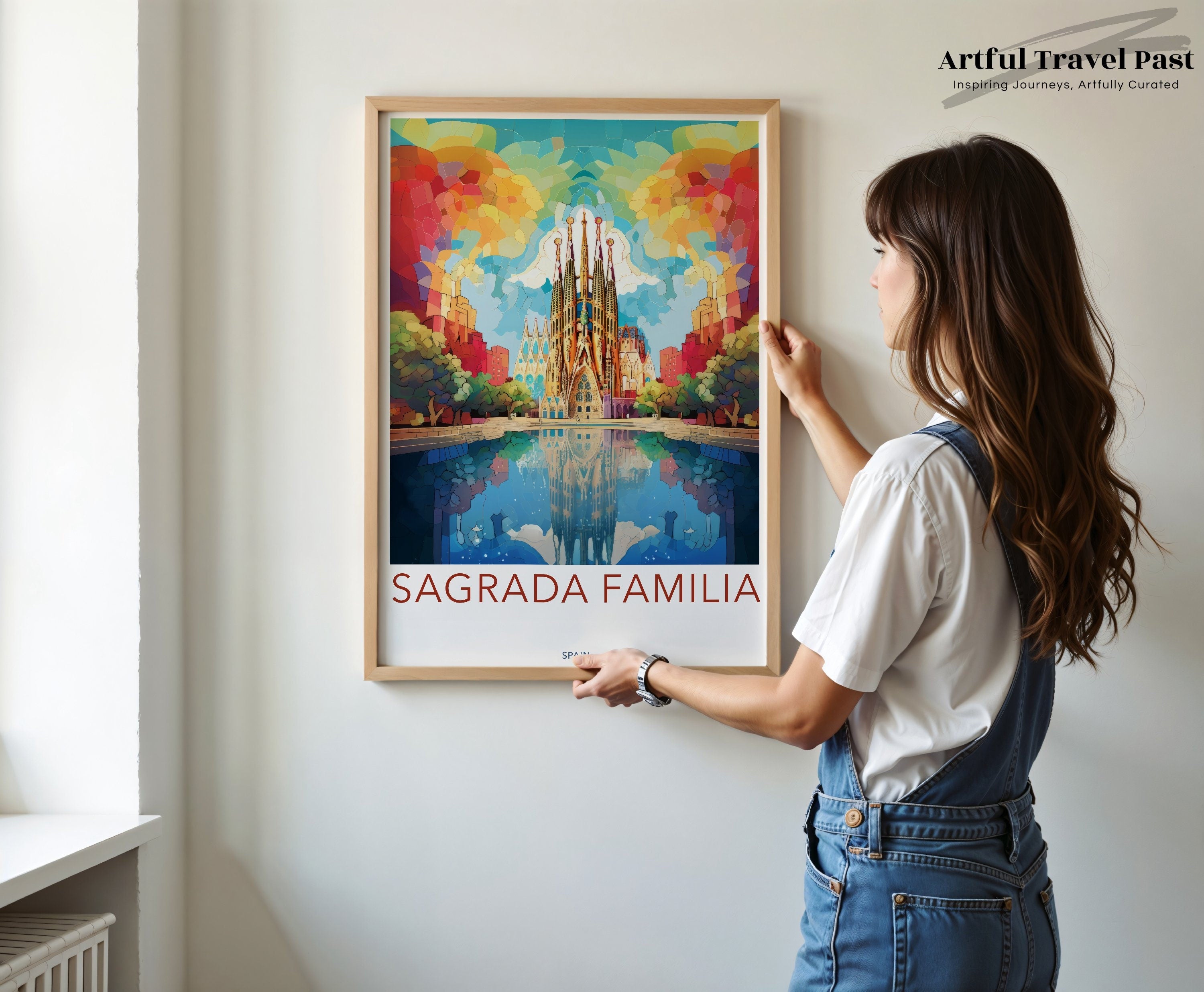 Sagrada Familia Wall Art, Barcelona Architecture Print, Gaudi Art Poster, Modernist Masterpiece, Spain Tourist Attraction, Decorative Wall