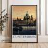 St. Petersburg Cityscape, Russia Wall Art, Travel Poster, Historic Landmarks, City Print, Home Decor, Architecture Wall Art, Gift