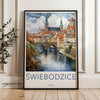 Swiebodzice Wall Art, Poland Charming Townscape Print, Historical Architecture Art, Scenic Riverside View, Rustic European Decor