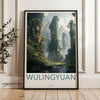 Wulingyuan Wall Art, Scenic Landscape Poster, Chinese Natural Beauty Decor, High Definition Print, Historical Cultural Artwork