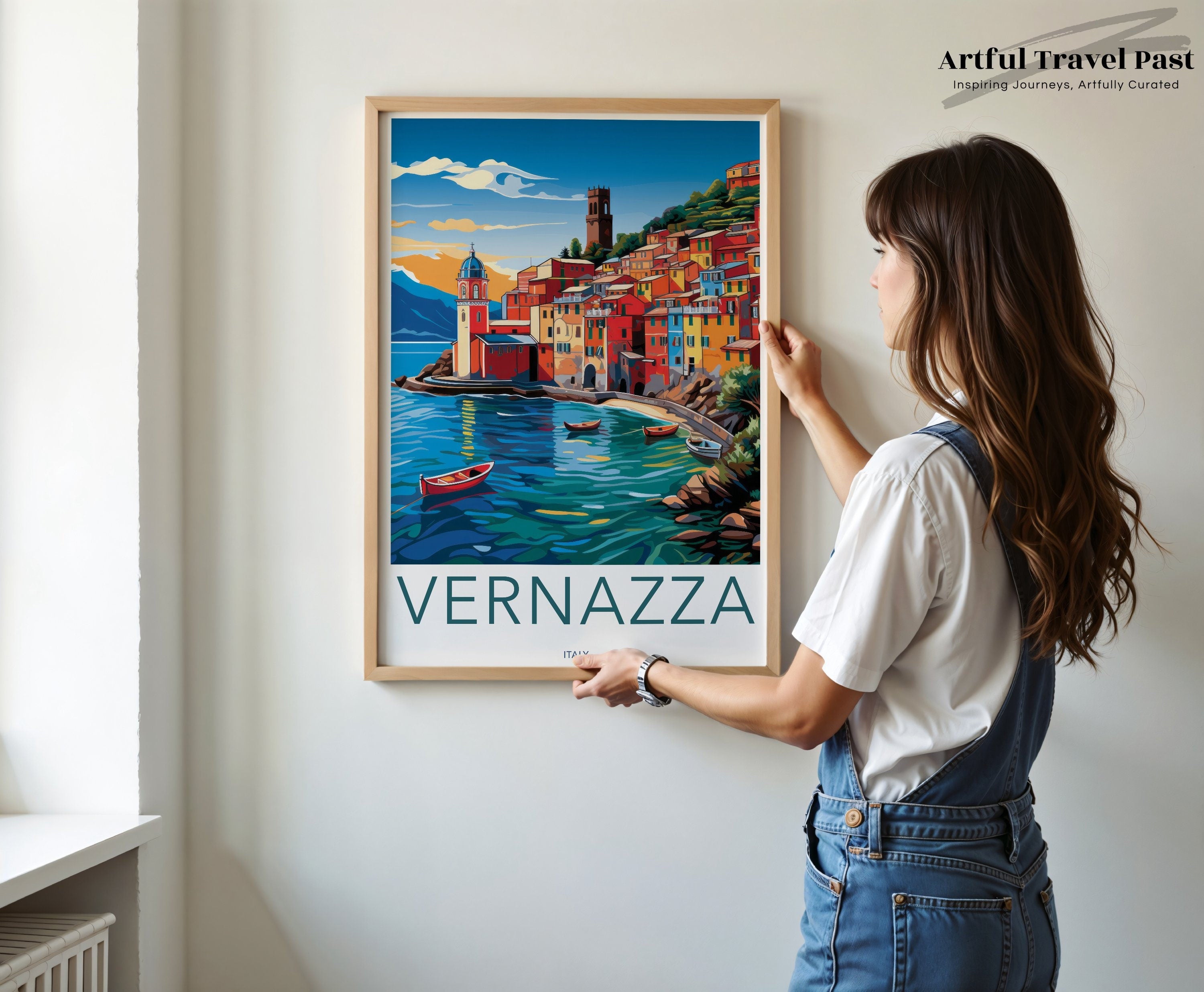 Vernazza Italy Wall Art, Coastal Italian Village Print, Cinque Terre Art, Mediterranean Landscape Decor, Travel Poster