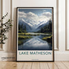 Lake Matheson Wall Art, New Zealand Scenic Print, Nature Landscape Artwork, Mountains and Lake View, Home Decor, Travel Poster