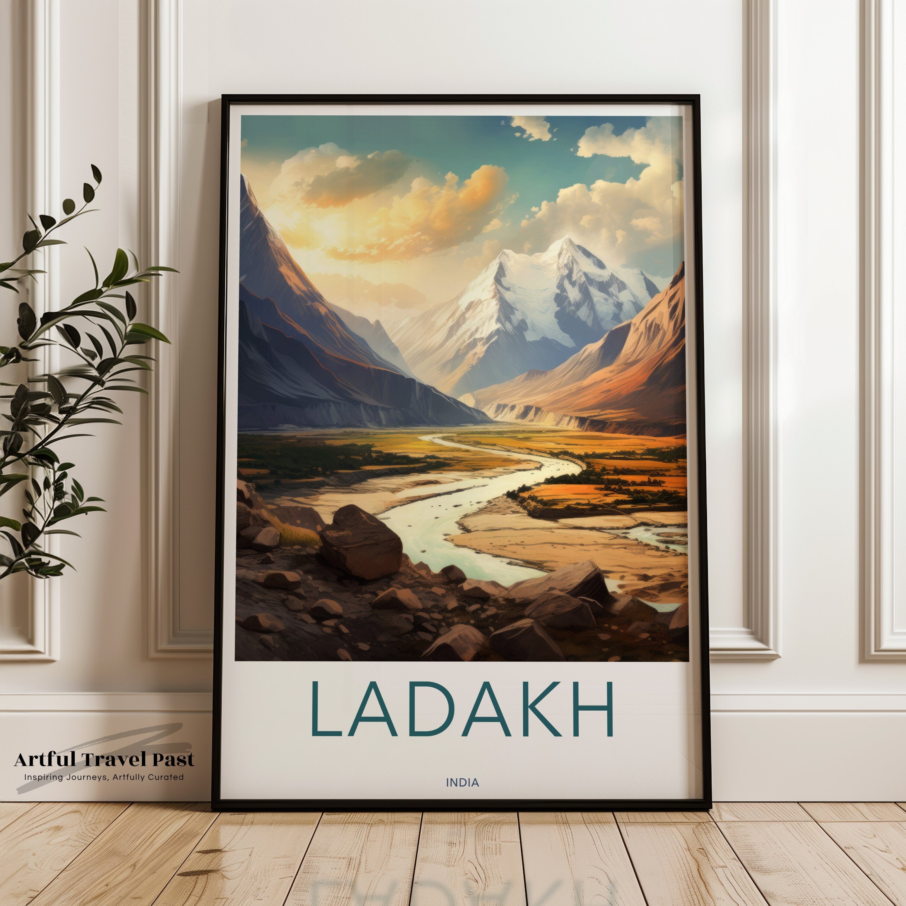 Ladakh Wall Art, Stunning Mountain Scenery, Himalayan Range Home Decor, Travel Poster, Beautiful Nature Landscape Print, Modern Artwork