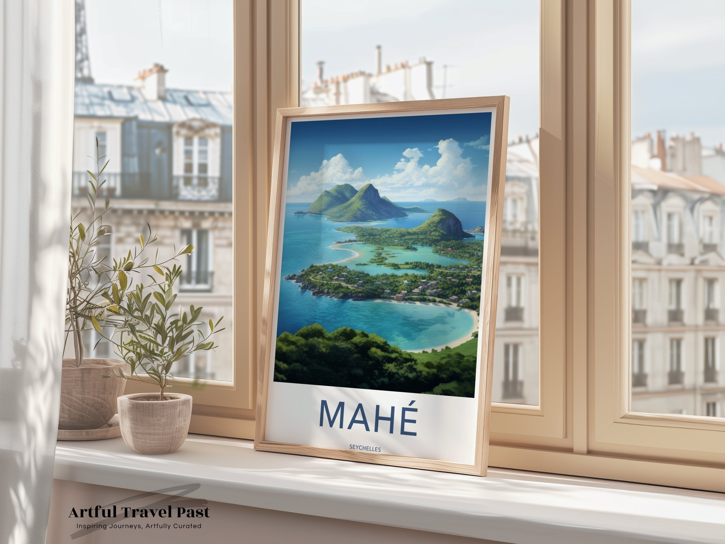 Mahé Seychelles Wall Art, Scenic Island Landscape Print, Coastal Beauty Home Decor, Tropical Paradise Poster, Unique Travel Gift