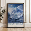 Mount Erebus Wall Art, Antarctica Landscape Poster, Natural Beauty Decor, Historical Landmark Print, Ice Mountain Artwork, Scenic View