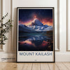 Mount Kailash Wall Art Print, Himalayan Mountain Landscape Poster, Sacred Tibetan Peak Decoration, Spiritual Home Decor