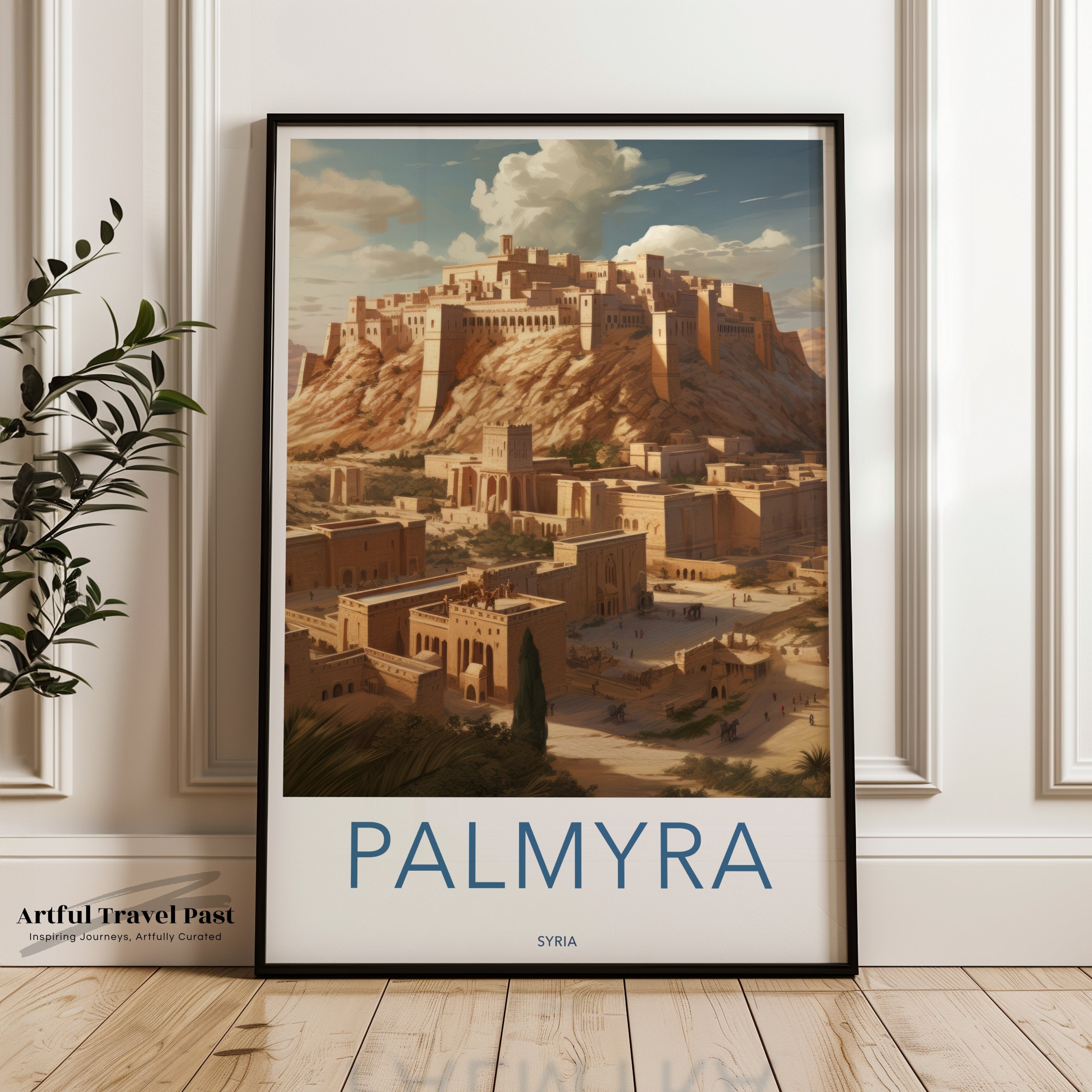 Palmyra Wall Art, Ancient City Illustration, Syrian Landmark Poster, Historical Architecture Print, Cultural Heritage Decor, Middle Eastern