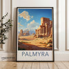 Palmyra Wall Art, Syria Travel Poster, Ancient Ruins Art, Historical Landmarks Print, Desert Landscape Decor, Architectural Wonders