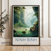 Ninh Binh Wall Art, Scenic Landscape Print, Vietnam Nature Poster, Home Decor, Travel Photography, Watercolor Style, Living Room Art