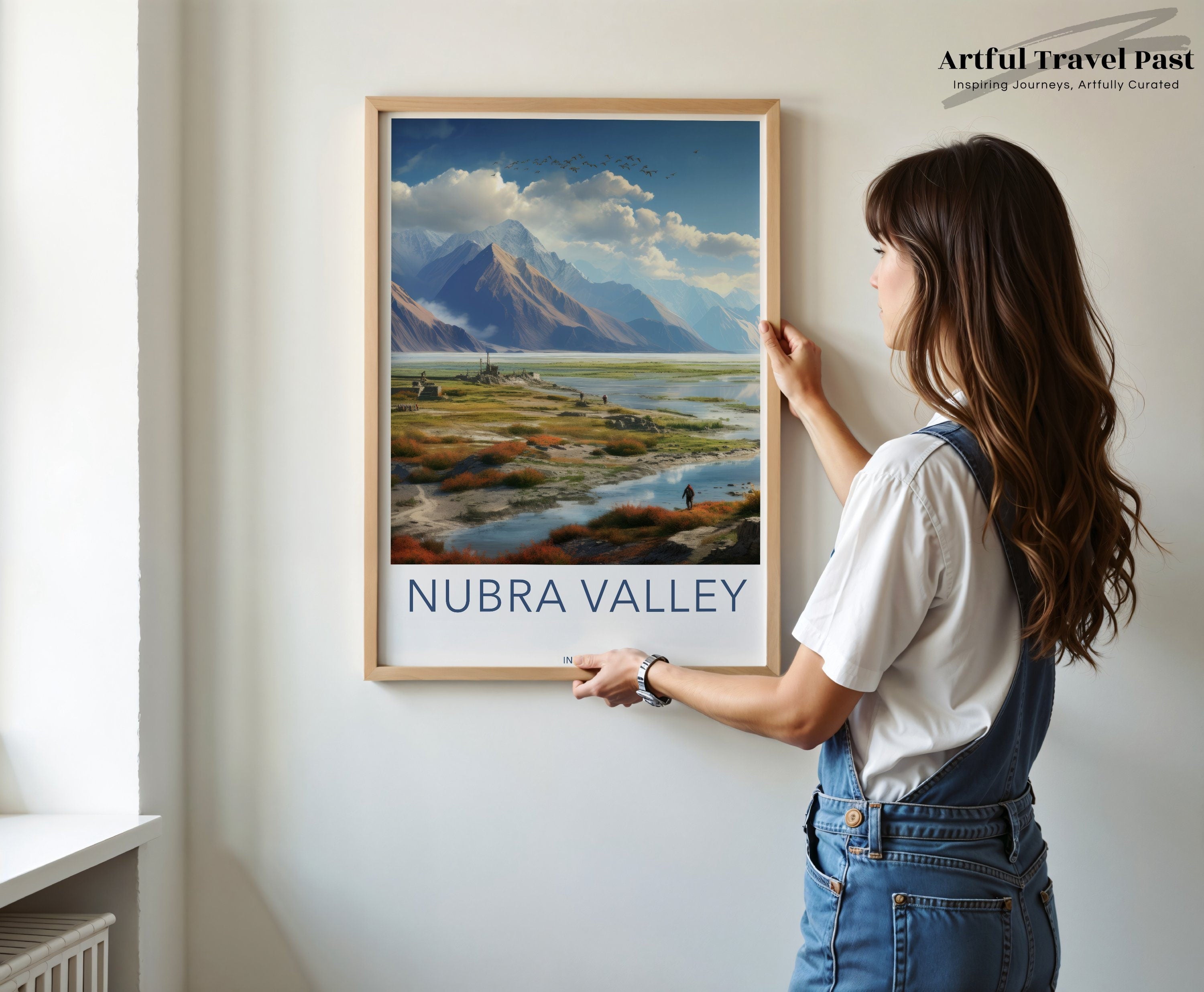 Nubra Valley Wall Art, Himalayan Landscape Print, Nature Photography Decor, Scenic Mountain View, India Travel Poster, Home Office Decor