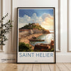 Saint Helier Wall Art, Jersey Coastal Print, Historical Landscape Artwork, Scenic Beach Decor, Nautical Home Decor, Coastal City View