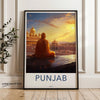 Golden Temple at Sunset Wall Art, Punjab India Print, Spiritual Landscape Artwork, Serene Meditation, Historical Architecture Decor