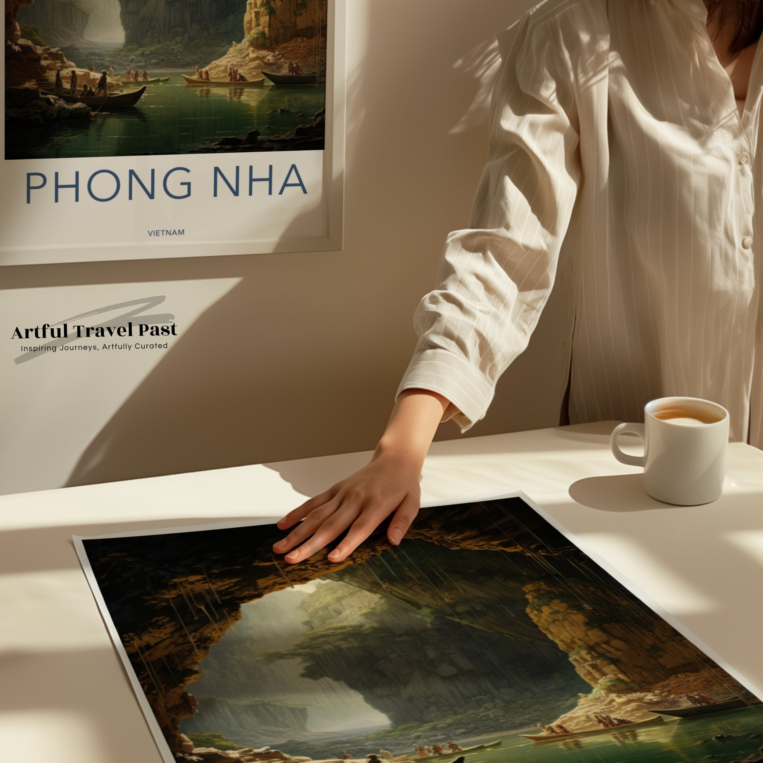 Phong Nha Vietnam Wall Art Print, Captivating Landscape Wall Decor, Nature Cave Art, Southeast Asia Travel Poster, Home Office Decor