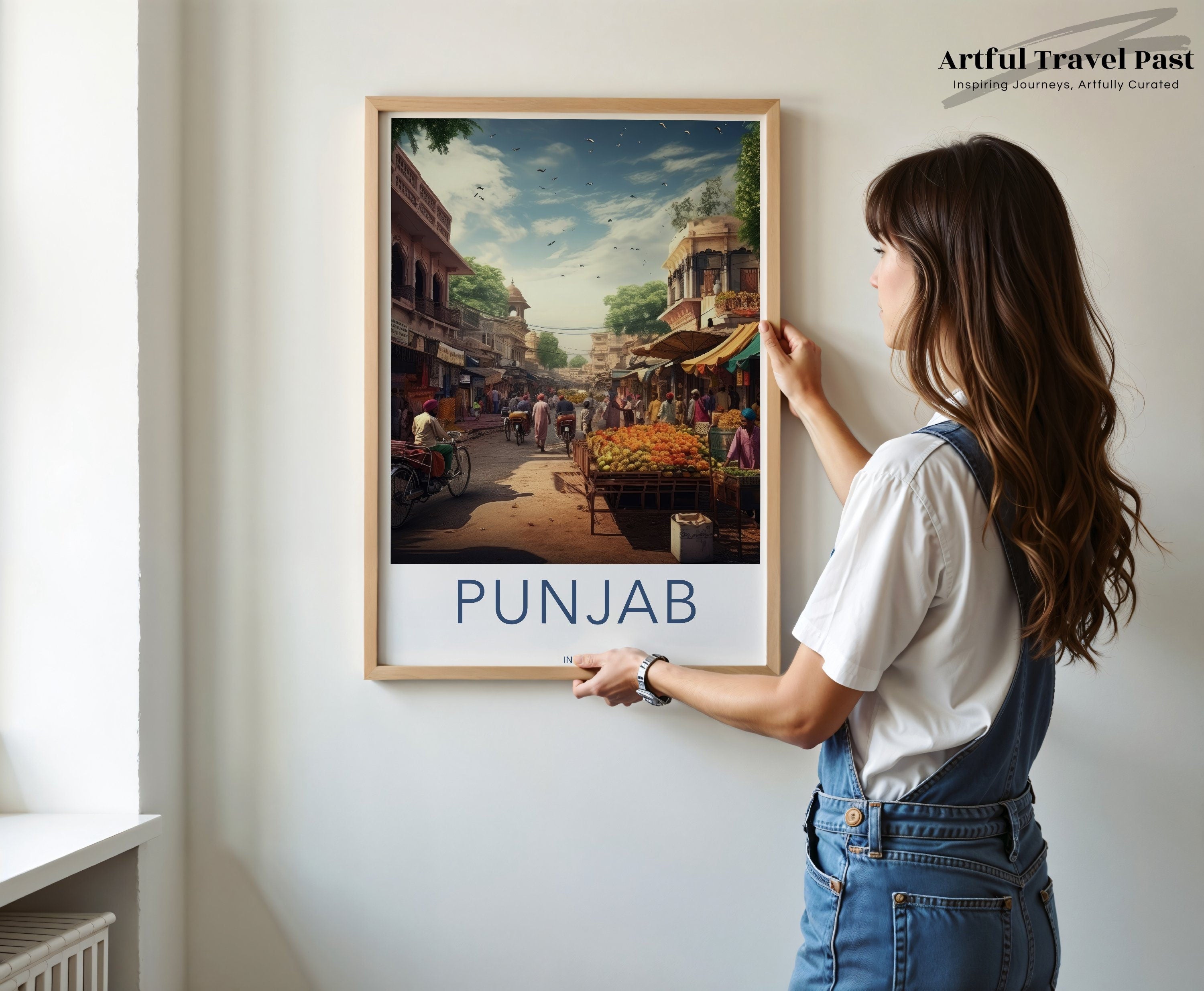 Punjab Wall Art, Indian Market Scene, Cultural Landmark Print, Historical Punjab Decor, Vibrant Street Poster, Architectural Wonders, India