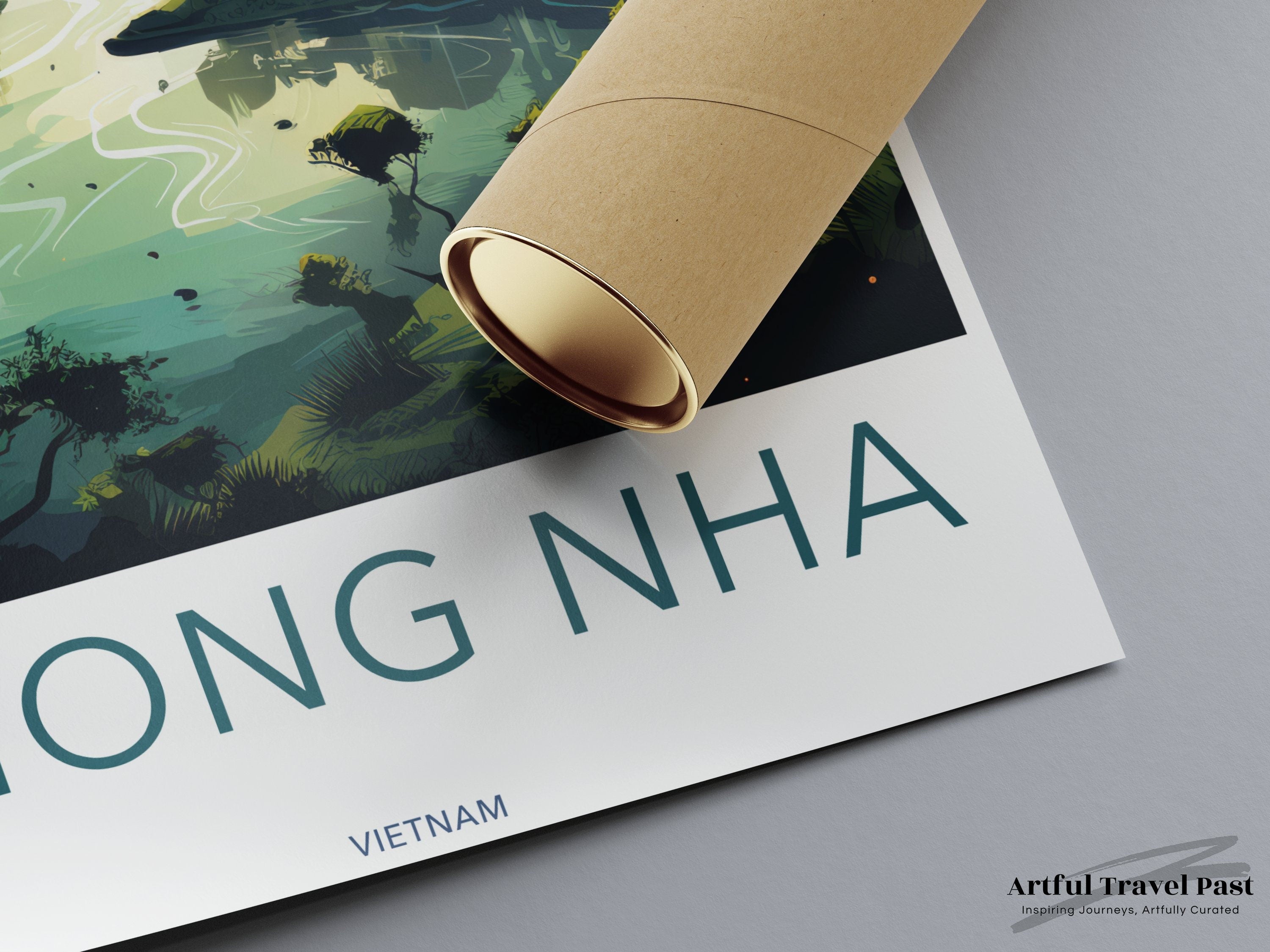 Phong Nha Wall Art, Scenic Landscape Poster, Moonlit Mountains Decor, Vietnam Travel Artwork, Nature Home Decoration, Cultural Landmarks