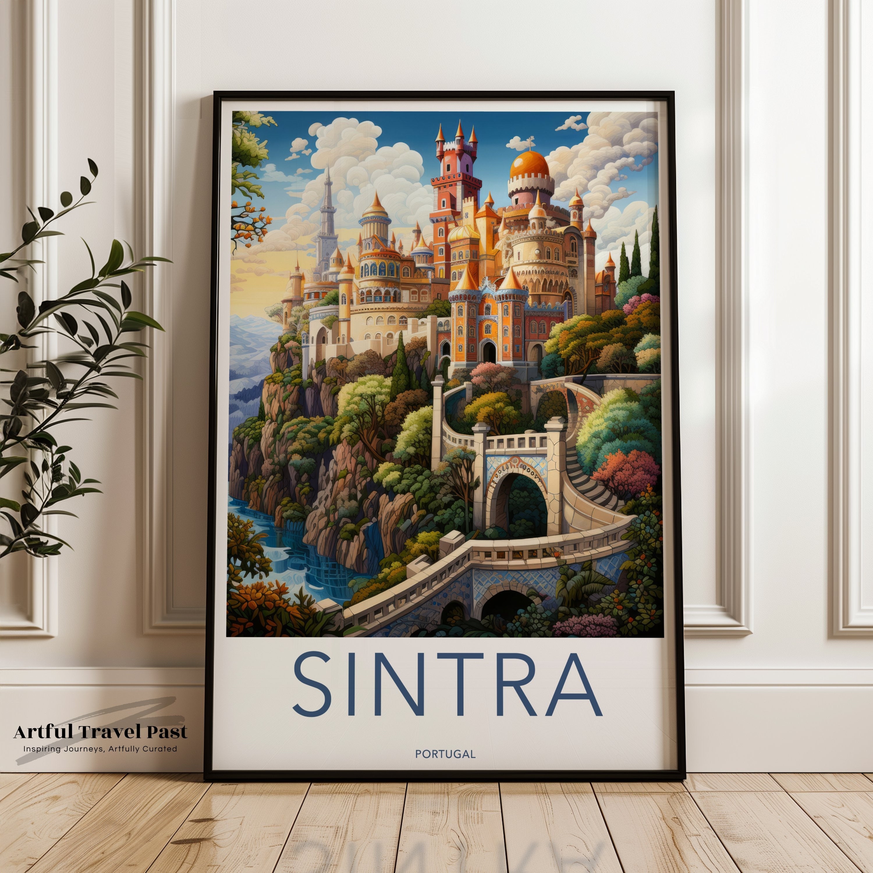 Colorful Sintra Wall Art, Portugal Castle Print, Historical European Wall Decor, Architectural Wonders, Cultural Beauty, Scenic Landscape