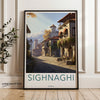 Sighnaghi Georgia Wall Art, Medieval Architecture Print, Historic Village Artwork, Scenic Landscape Poster, Georgian Cultural Landmarks