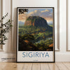 Sigiriya Rock Fortress Wall Art, Sri Lanka Scenic Poster, Ancient City Decor, Historic Landscape Artwork, Vintage Travel Print