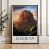 Sigiriya Fortress Wall Art, Sri Lanka Historical Landmark Print, Ancient Rock Fortress Artwork, Cultural Heritage Poster