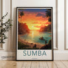 Sumba Indonesia Wall Art, Sunset Beach Scene, Tropical Landscape Print, Island Decor, Beautiful Seascape Art, Nature View, Travel Poster