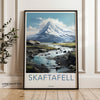 Skaftafell Wall Art Print, Iceland Nature Landscape, Scenic Mountain Poster, Travel Photography Decor, Natural Wonders of Iceland