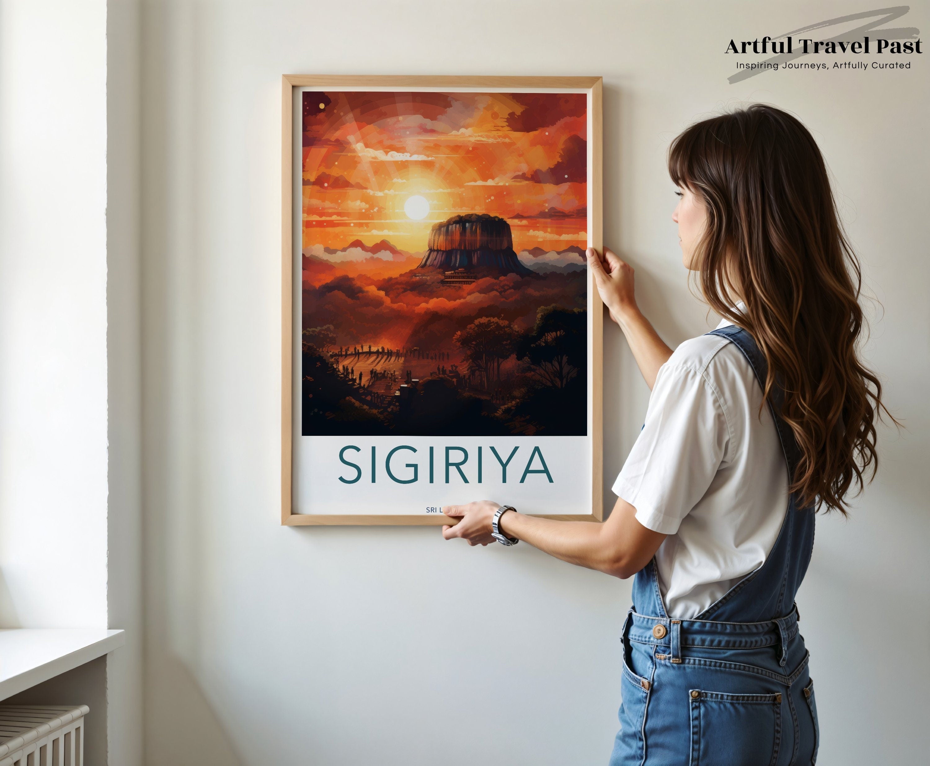 Sigiriya Wall Art, Historic Sri Lanka Landmark, Cultural Landscape Print, Architectural Wonders, Natural Beauty, Sunsets and Scenery