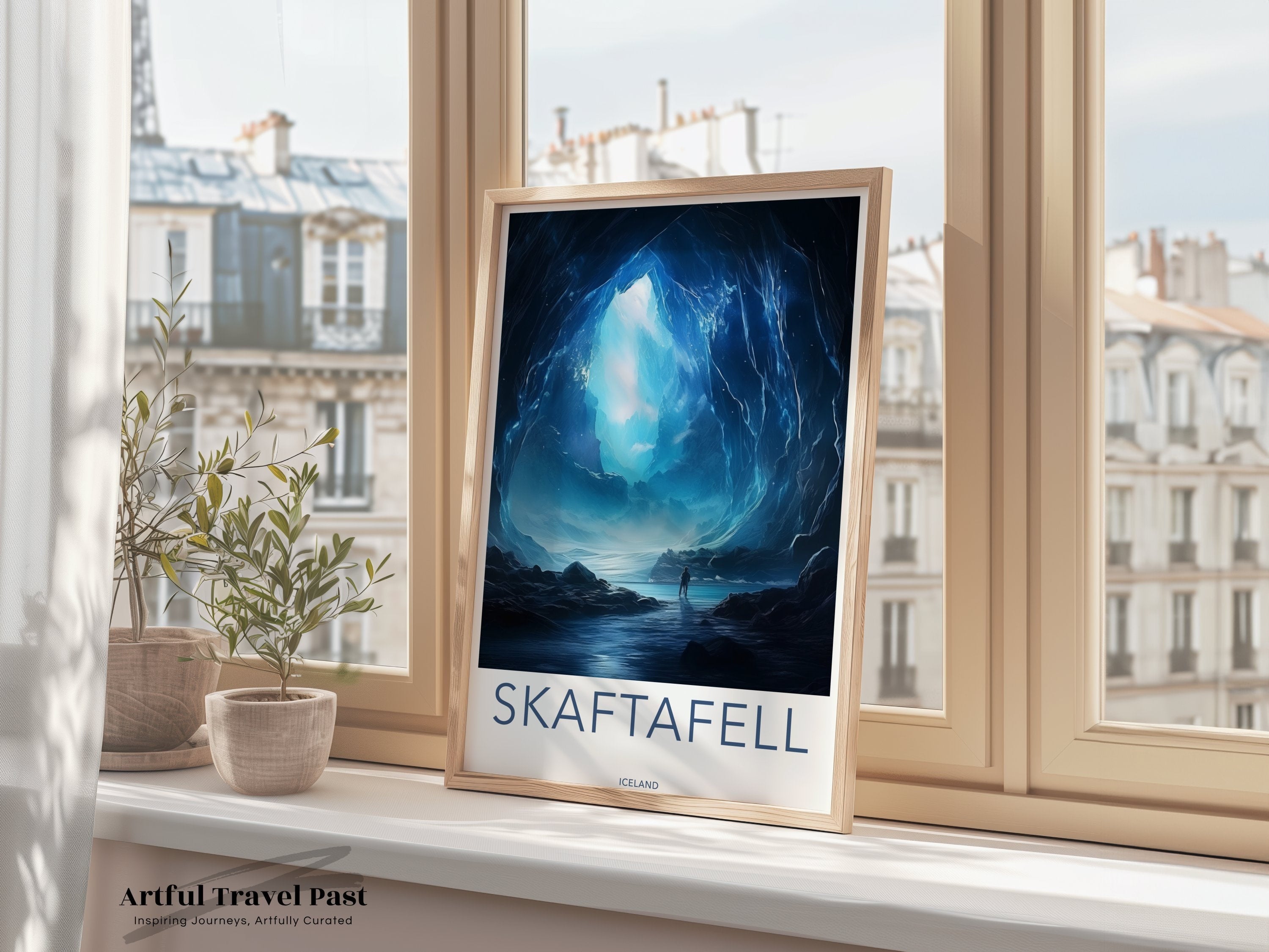 Ice Cave Wall Art, Skaftafell National Park Poster, Iceland Travel Print, Nature Photography, Winter Adventure Decor, Natural Wonders