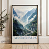 Taroko Park Wall Art, Taiwan Scenic Print, Mountain Landscape Poster, Taiwans Natural Beauty, Architectural Wonders Artwork