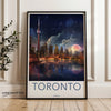 Toronto Cityscape Wall Art, Toronto Skyline Print, Canadian City Poster, Urban Nighttime Decor, Canada Travel Souvenir, Toronto Gift