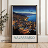 Valparaiso Wall Art, Chile Coastal Cityscape, Sunset Scenic Print, South American Decor, Vibrant Coastal Artwork, Travel Photography