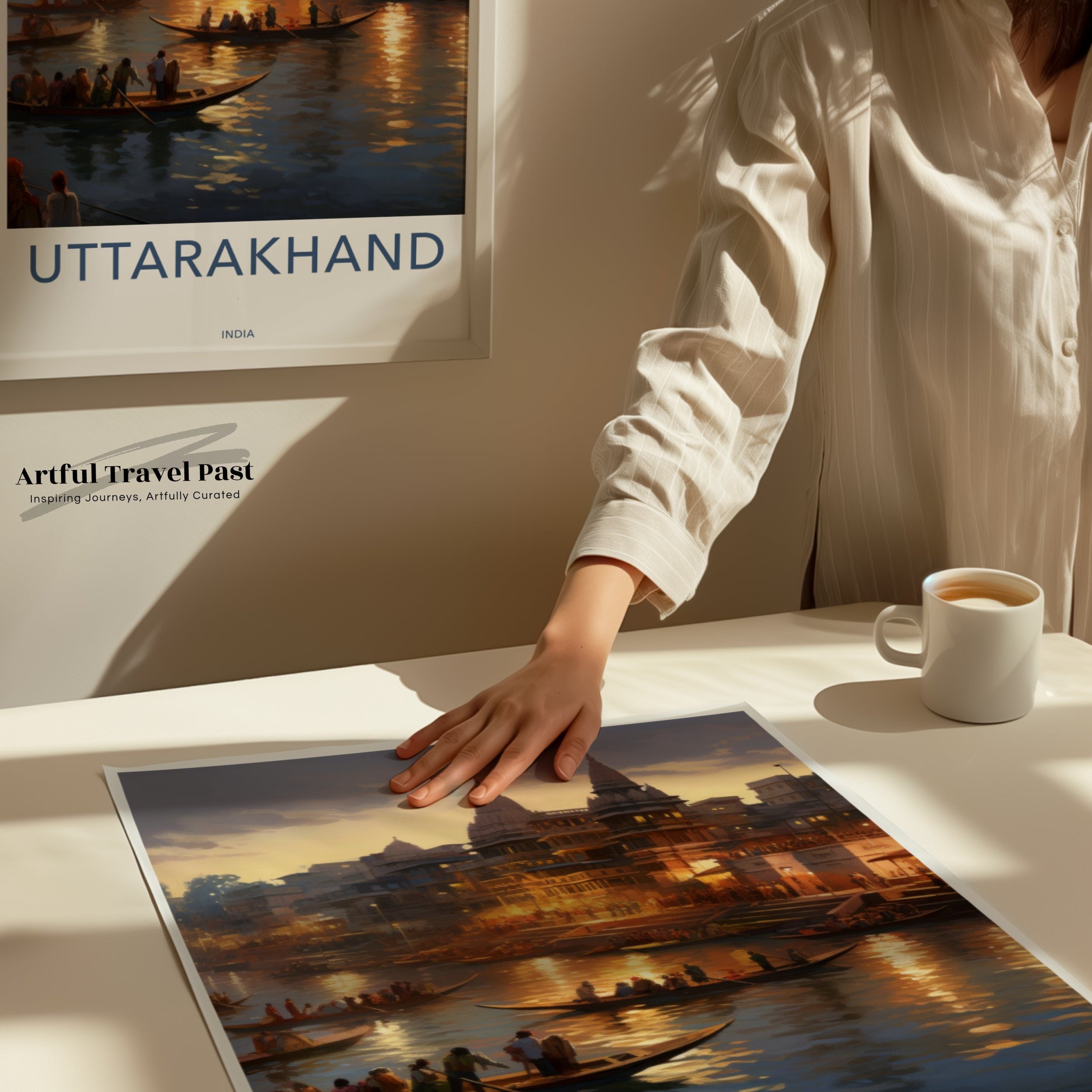 Uttarakhand Travel Poster, India Wall Art, Scenic Artwork, Historical Landmarks Print, Cultural Decor, Tourist Destination Art