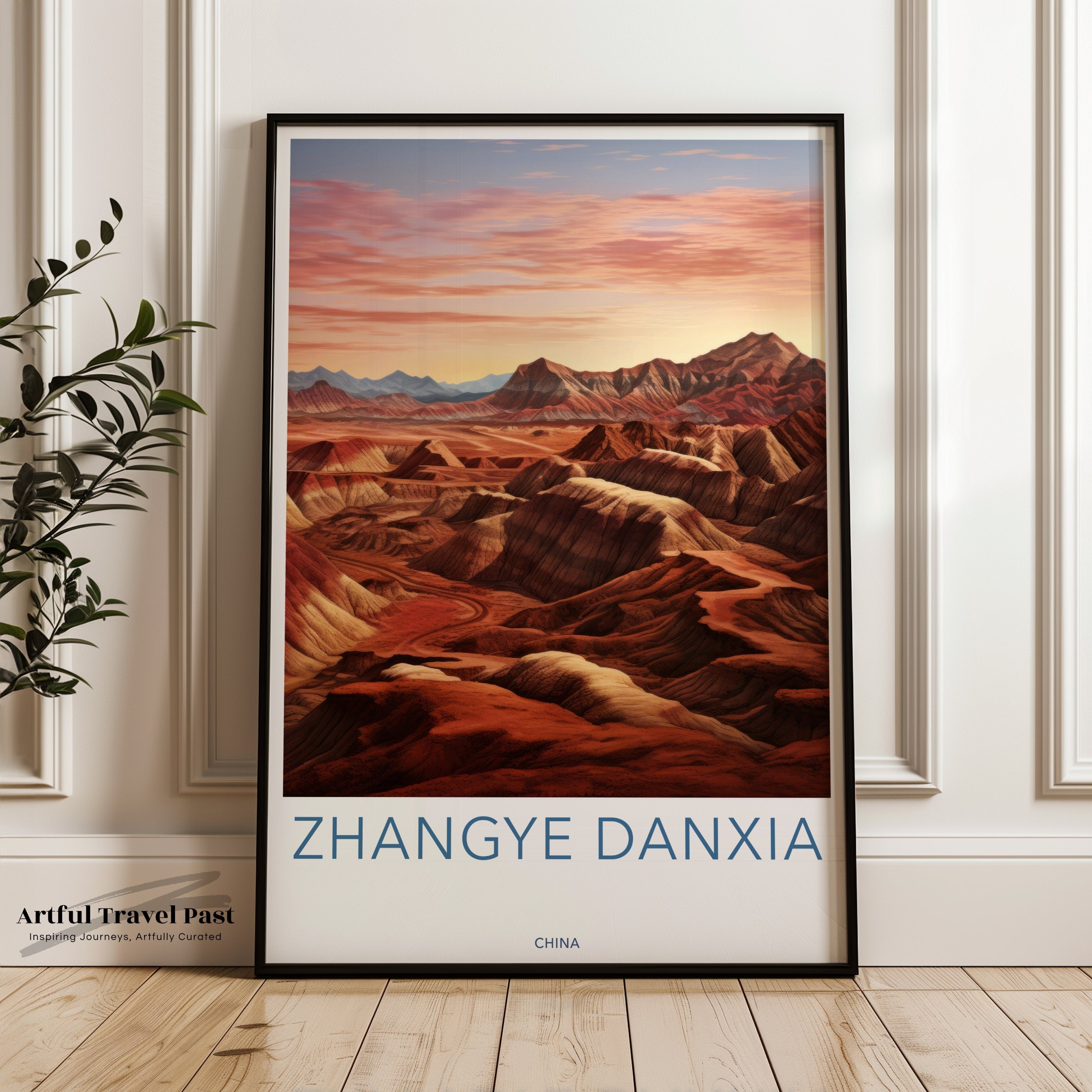 Zhangye Danxia National Geopark Wall Art, Breathtaking Landscape Photography, Scenic China Print, Unique Home Decor, Travel Poster