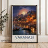 Varanasi Wall Art, Varanasi Cityscape Print, Indian Heritage Artwork, Scenic Varanasi Poster, Cultural Landmark Varanasi Decor