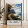 Scenic Coastal Road Victoria Australia Wall Art, Coastal Landscape Print, Ocean View Artwork, Victoria Travel Poster, Australian Scenery