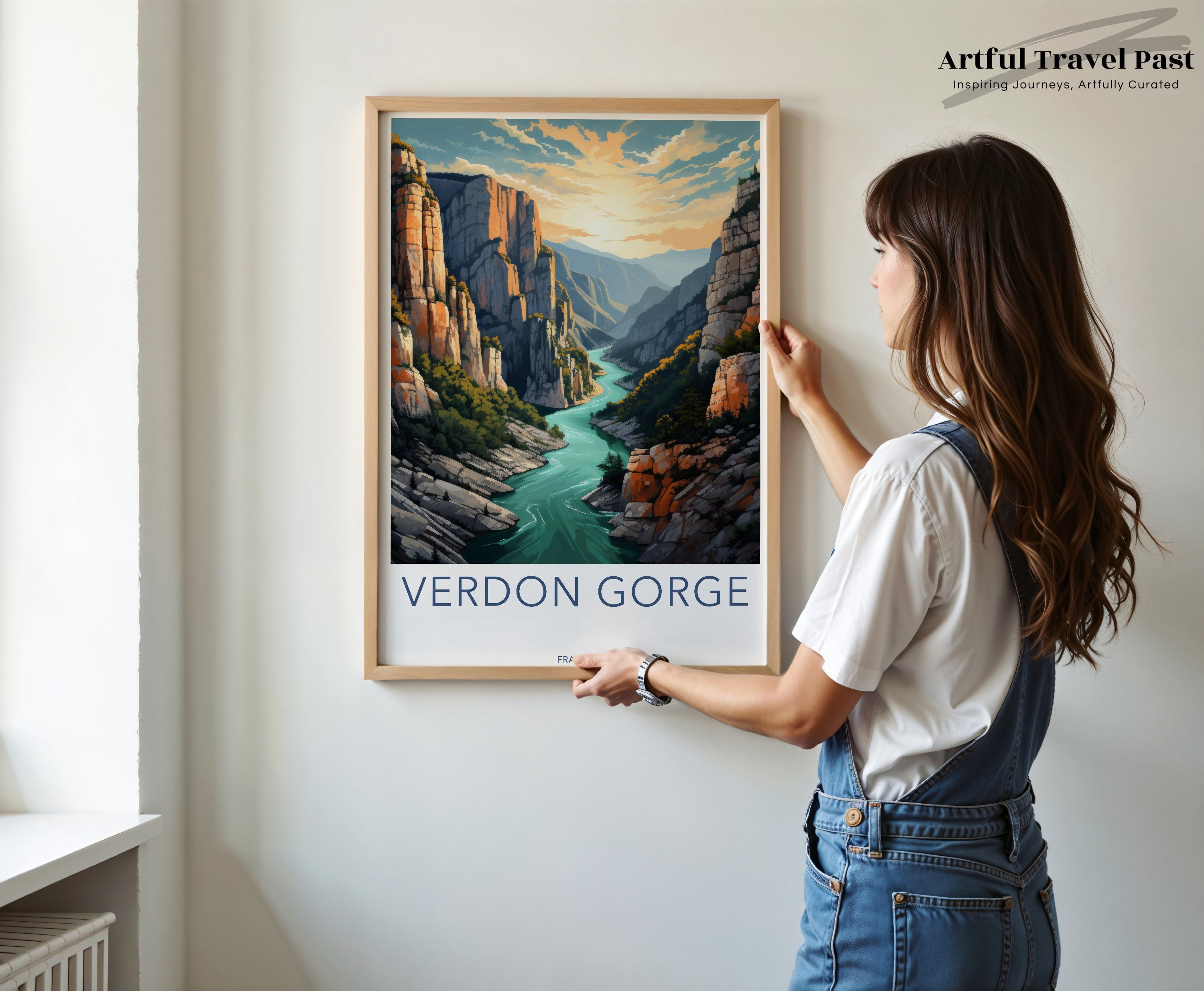 Verdon Gorge Wall Art Print, Scenic Landscape Poster, Nature Artwork, Home Decor, Travel Destination, Gift for Nature Lovers