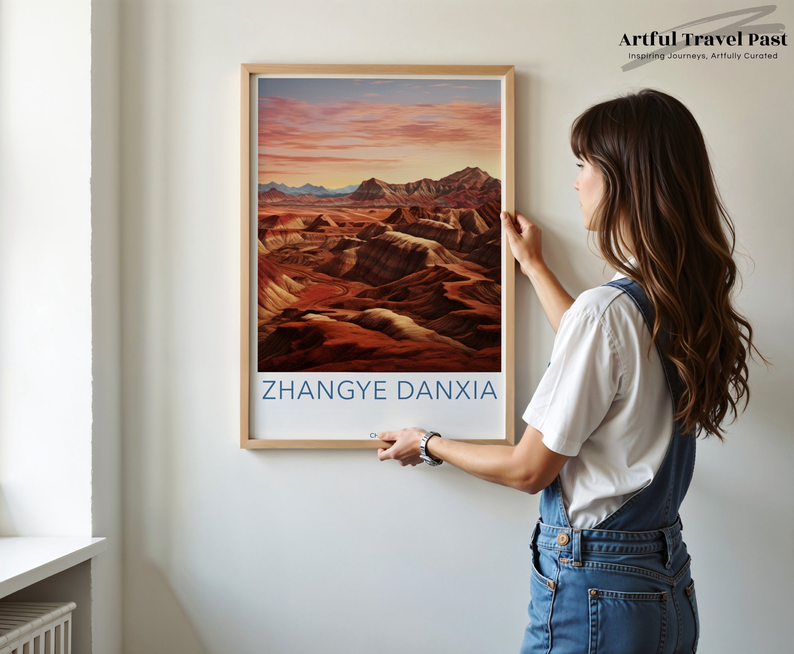 Zhangye Danxia National Geopark Wall Art, Breathtaking Landscape Photography, Scenic China Print, Unique Home Decor, Travel Poster