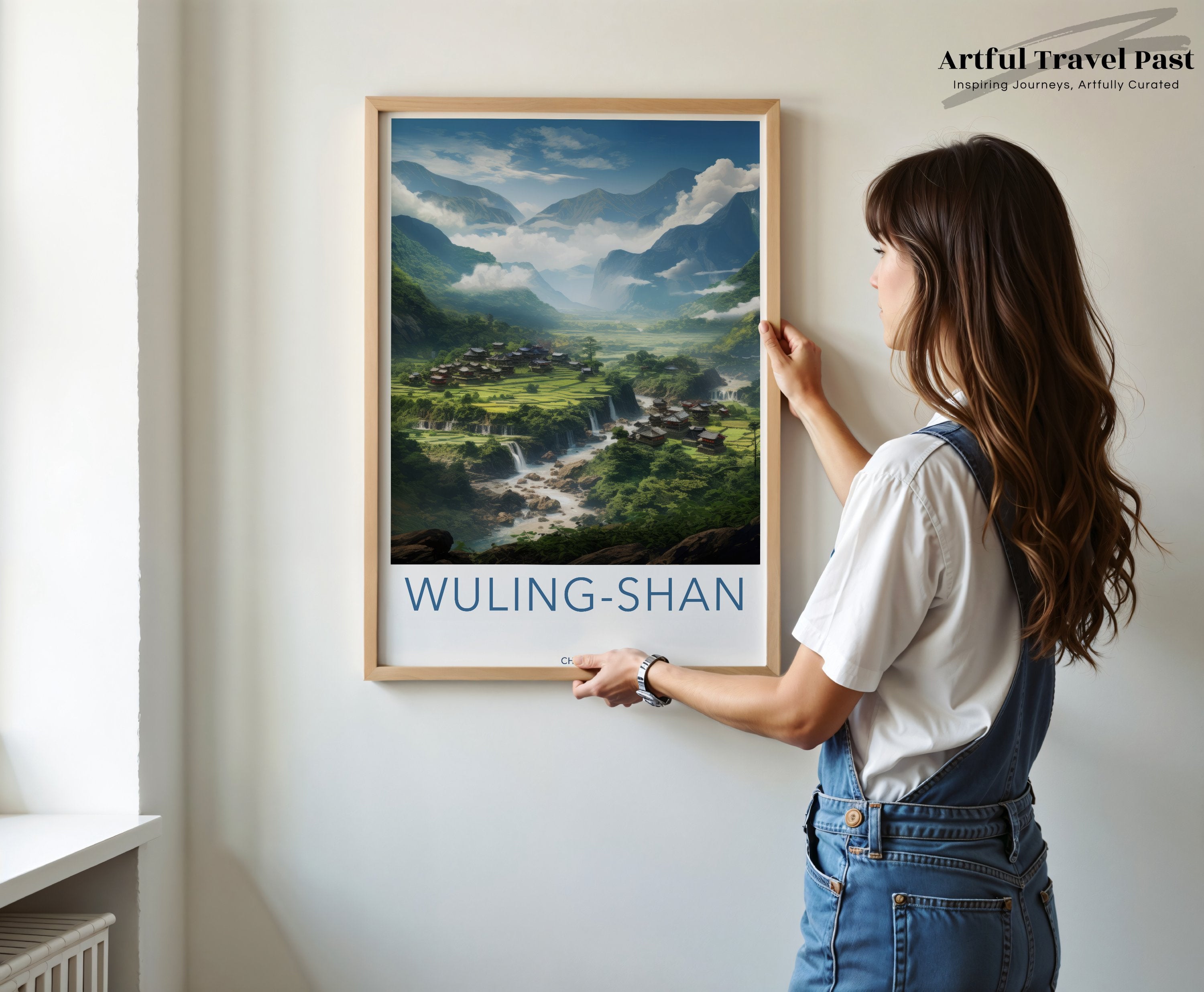 Wuling-Shan Wall Art, China Landscape Print, Scenic Mountain Poster, Stunning Nature Wall Decor, Serene Asian Artwork